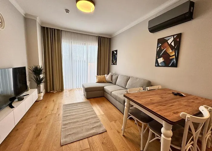 Apartment новая стильная у площади таксим, панорамная терраса на крыше
