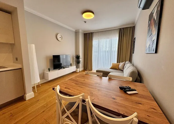 новая стильная у площади таксим, панорамная терраса на крыше Apartment